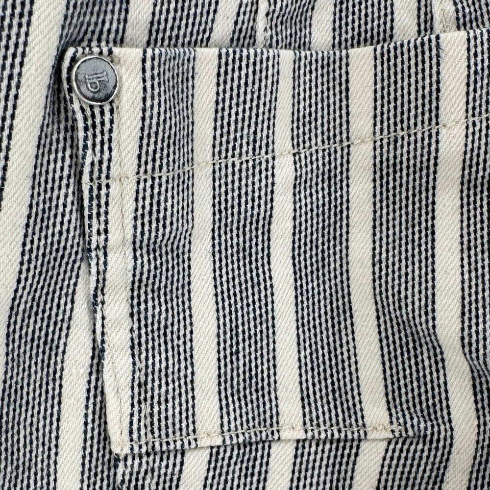 Anthropologie Pilcro Kit Utility Romper SZ 8 Stripe Coastal Preppy Nautical - Picture 7 of 9